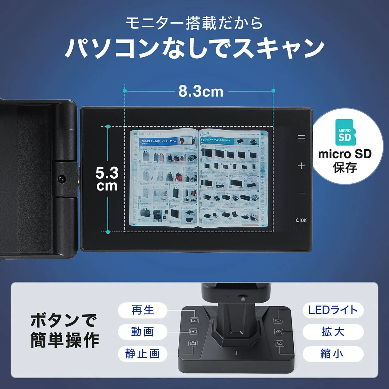 液晶モニター搭載