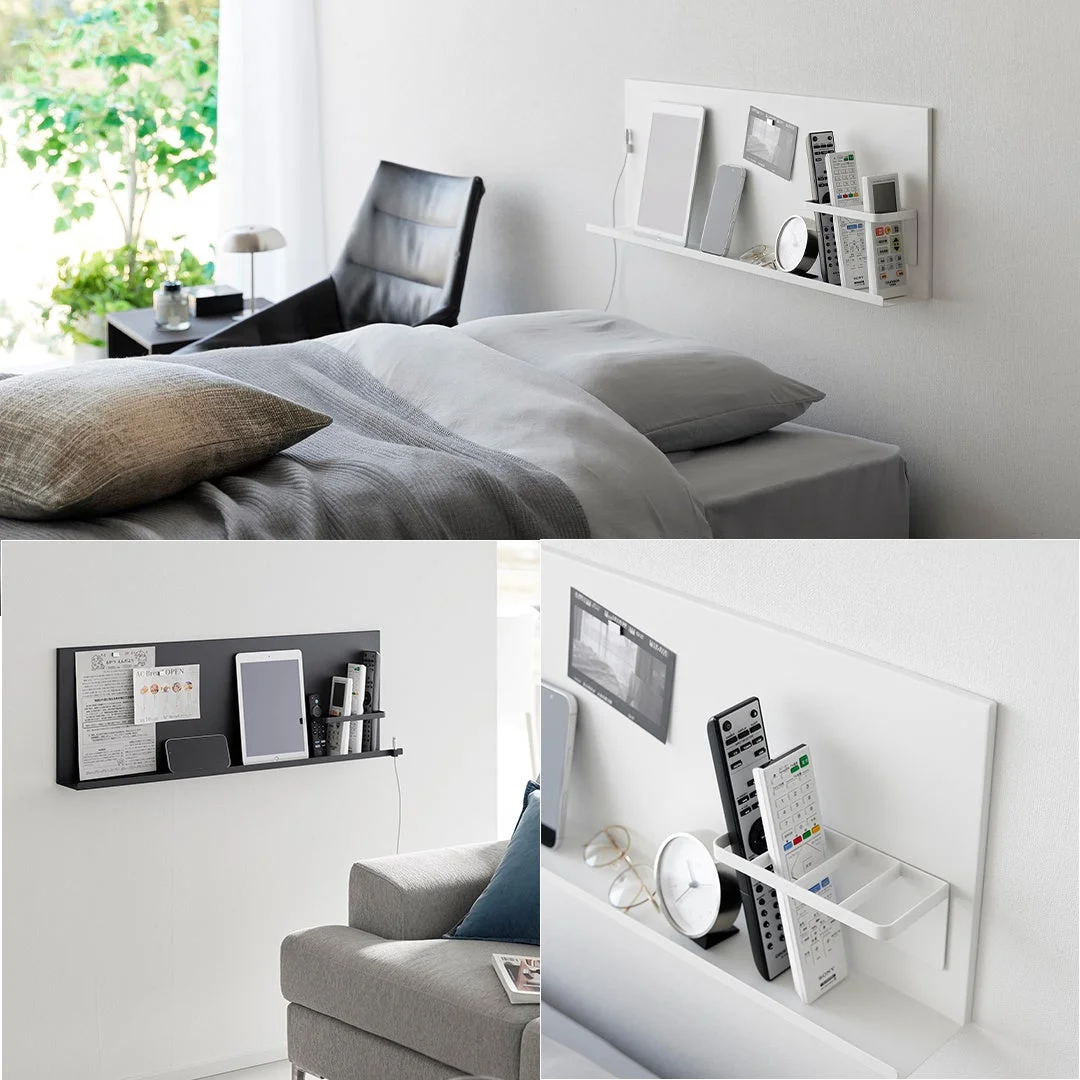 リモコンホルダー付きスチールパネル