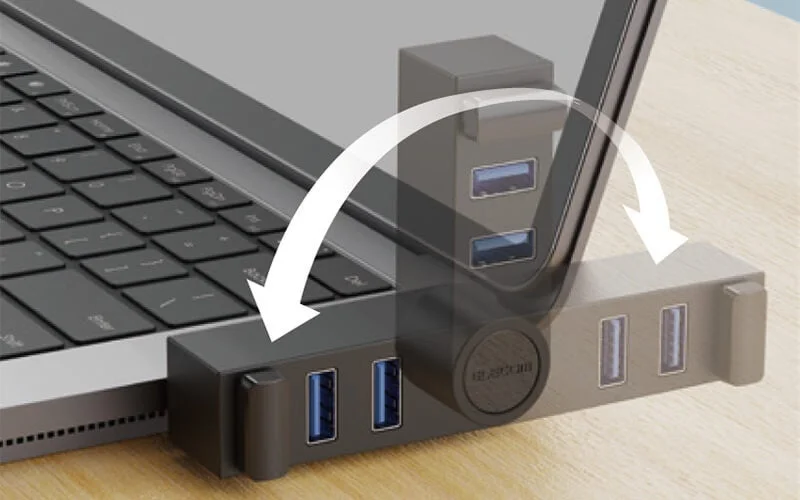 回転するUSBハブ