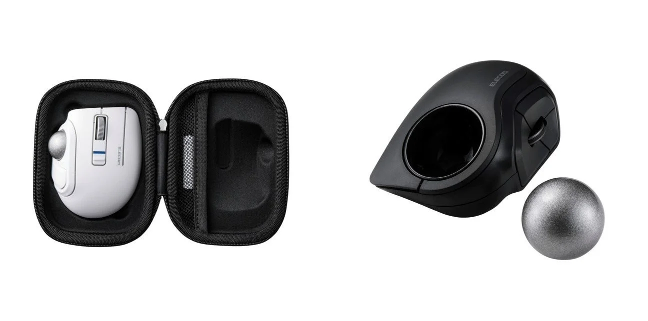 ボールの取り出し口と専用収納ポーチ