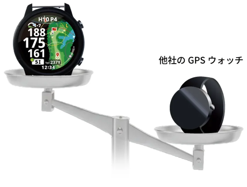 天秤で軽さを比較するイメージ