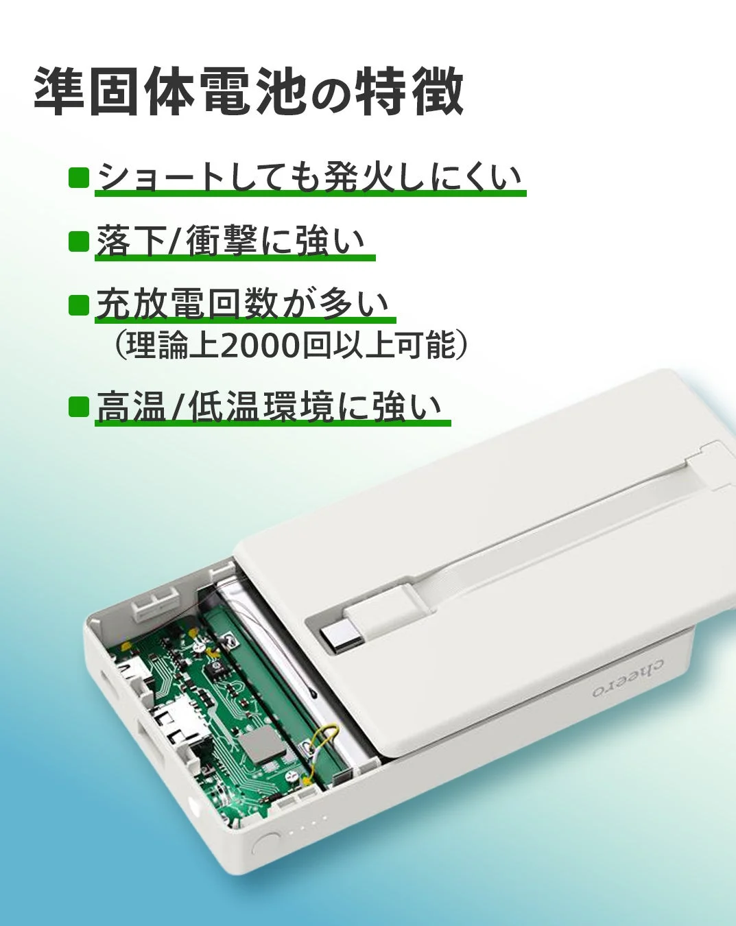準固体電池の特徴と安全性