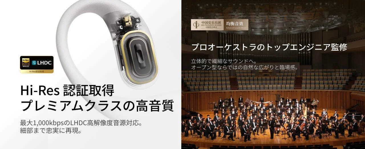 Hi-Res AUDIO WIRELESS LHDC Hi-Res 認証取得
