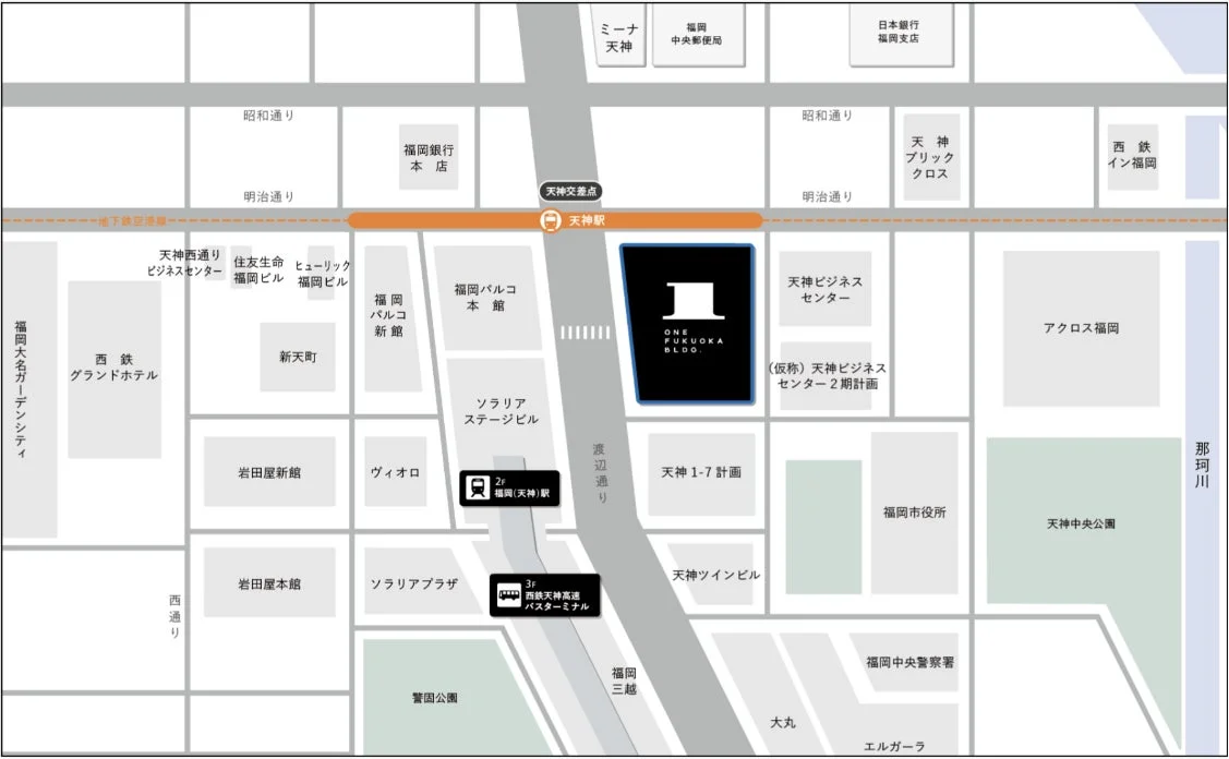 ONE FUKUOKA BLDG.周辺地図