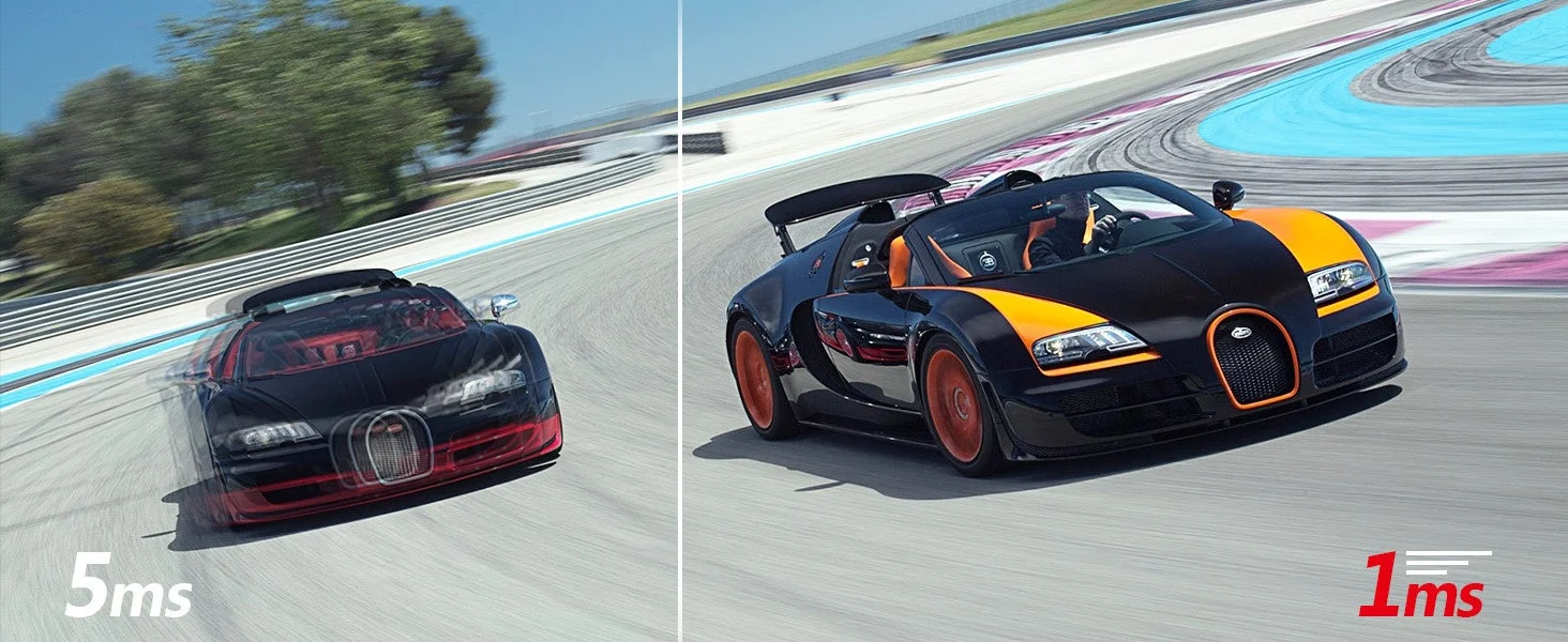 応答速度1msと5msの比較