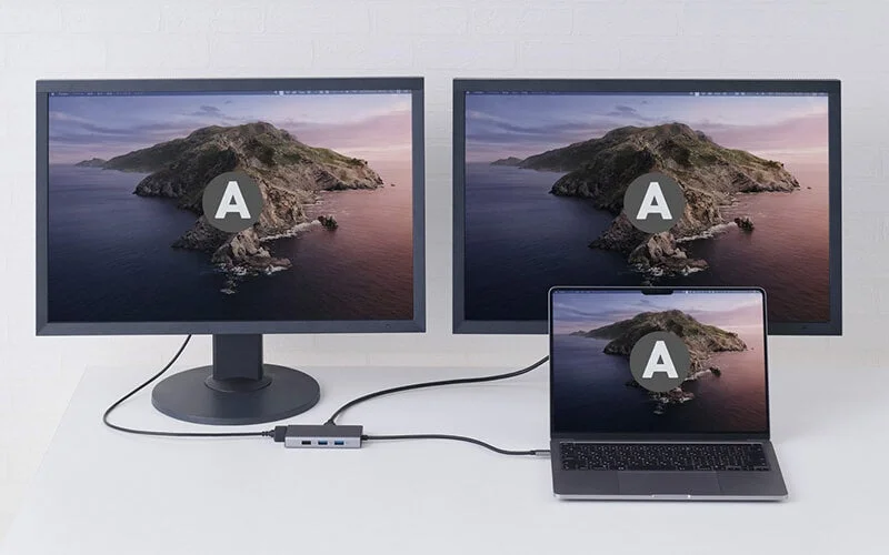 パソコン画面と同じ映像を外部ディスプレイに表示