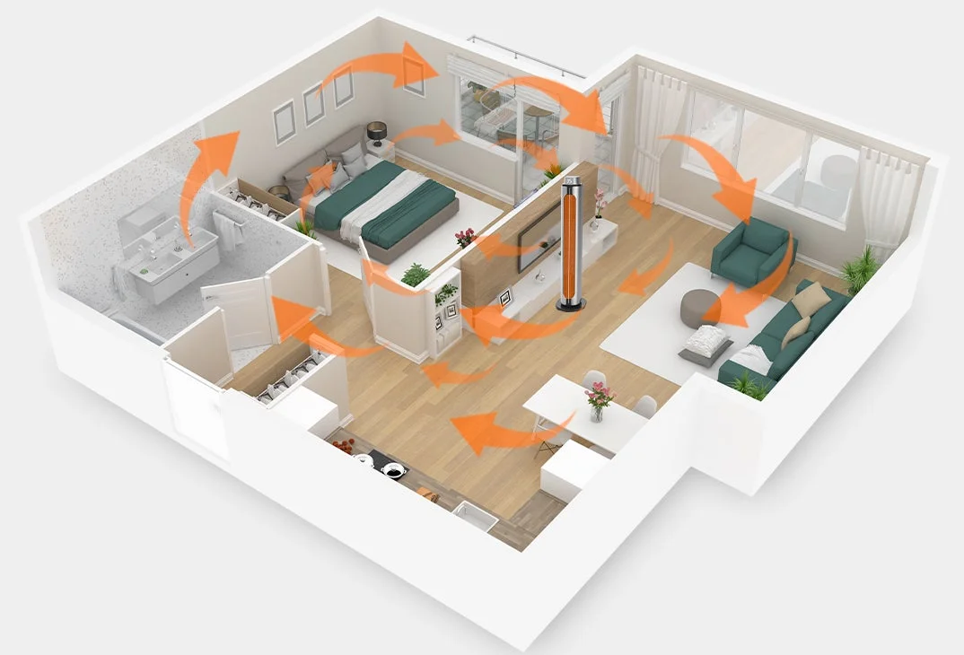 100°広角オート首振り