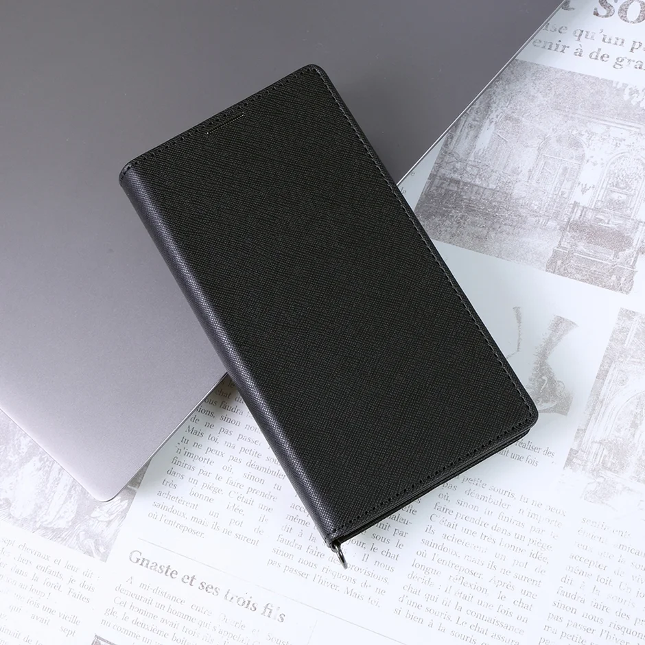 Durable 耐衝撃 マグネット不使用 シンプル スクエア 手帳型レザーケース