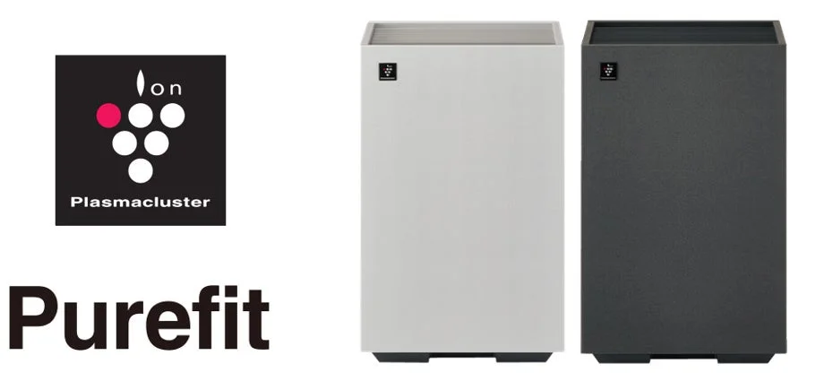 Purefitのホワイトとダークグレーの製品