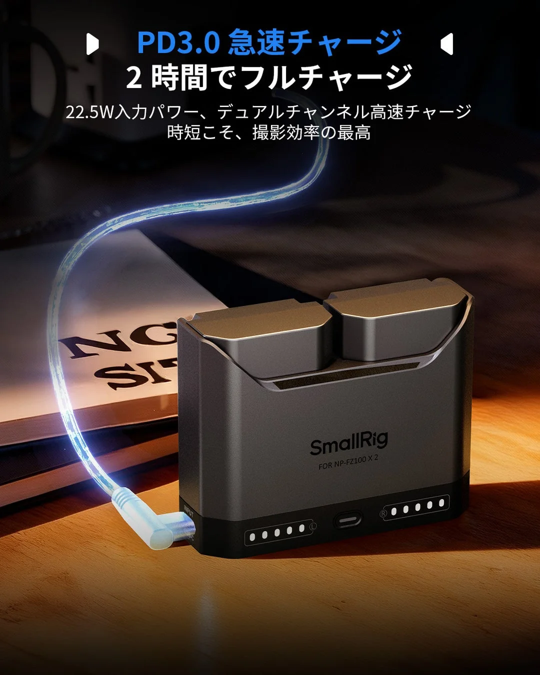 2台同時充電の様子