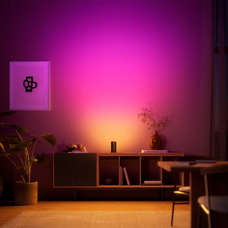 壁をグラデーションで照らす様子