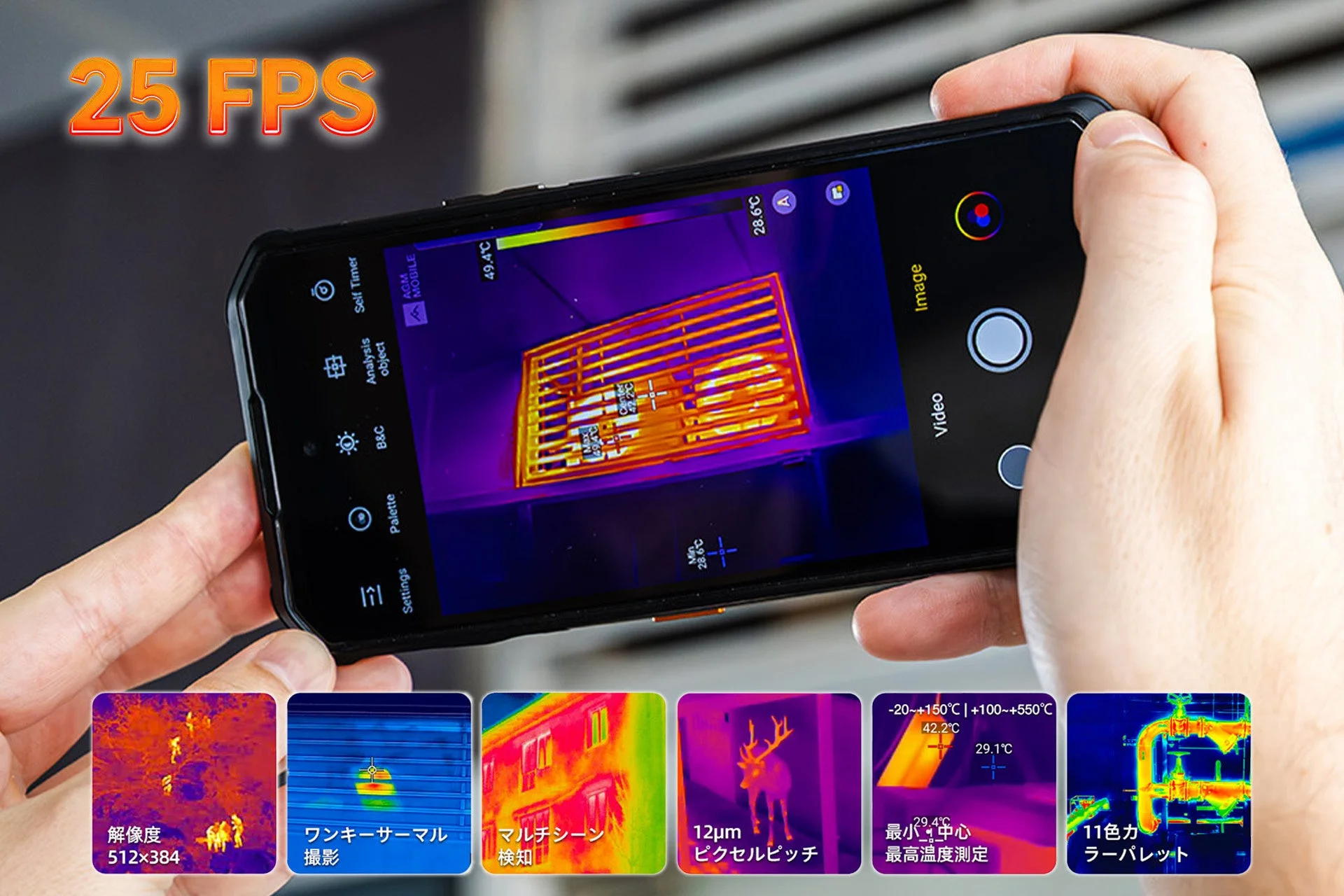 G3 Pro専用機能：高精度サーマルイメージングカメラ