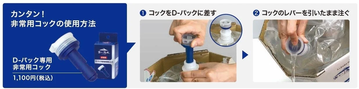 D-パック専用非常用コックの使用方法