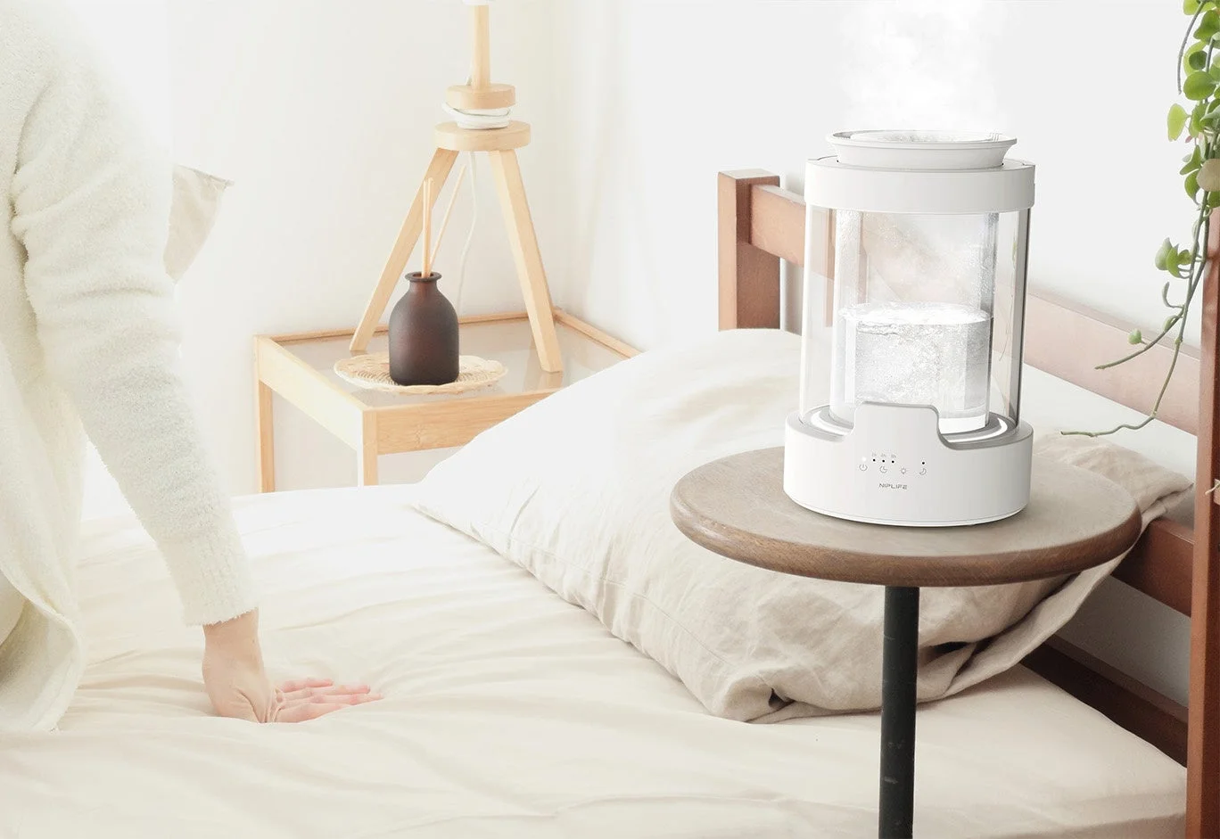 寝室での加湿器
