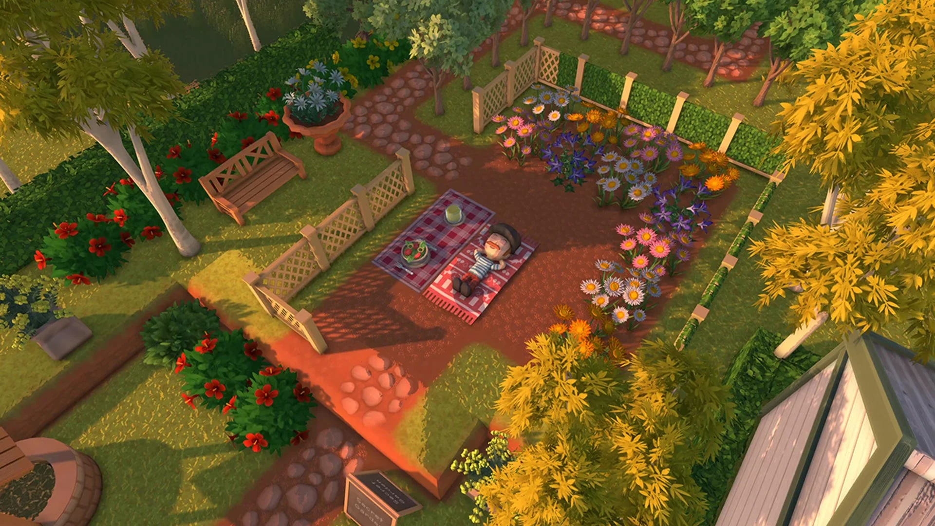 美しい庭園でくつろぎのひととき