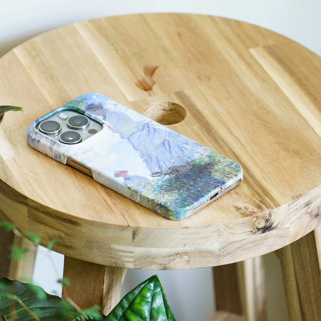 モネの「日傘の女」がデザインされたiPhoneケース