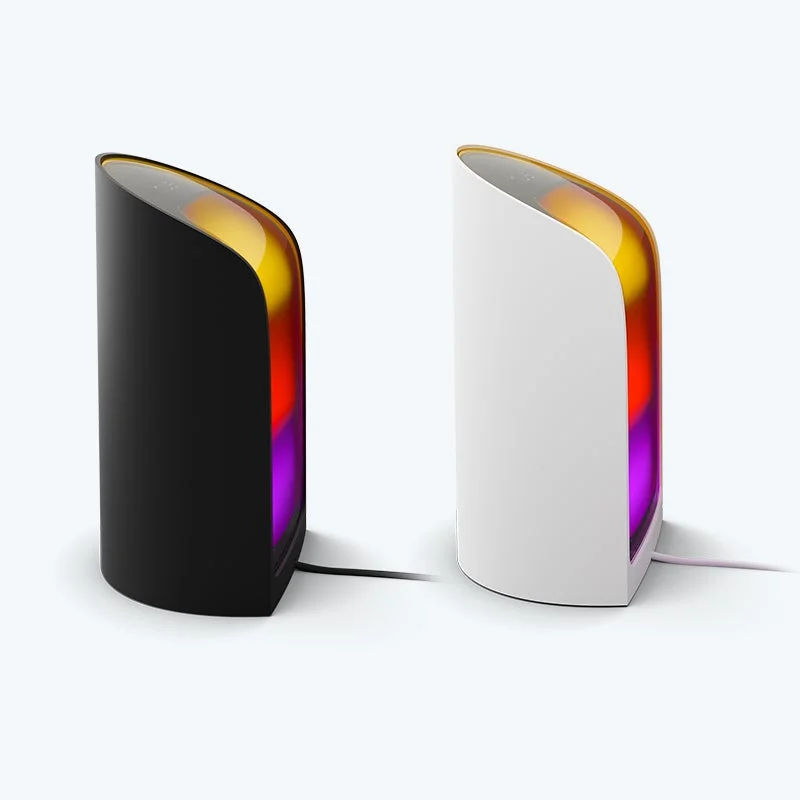 ブラックとホワイトの本体と光のイメージ