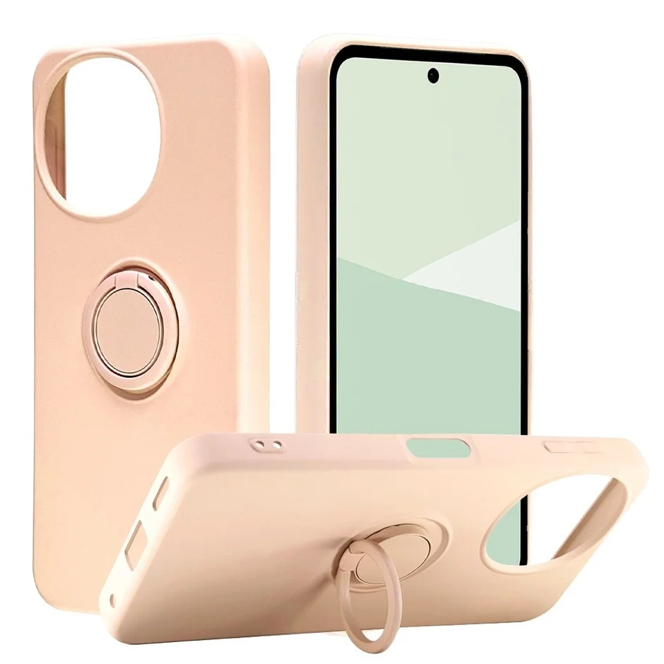 スマホリング付きケース クリア