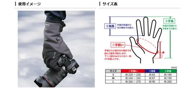 ハクバ サーマルフォトグローブ PL(ブラック)