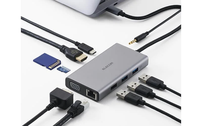 USB機器や外部ディスプレイ、各種デバイスが接続できる10ポートモデル