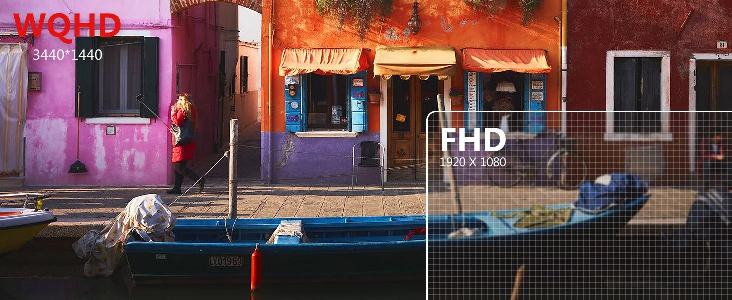 WQHDとFHDの解像度比較