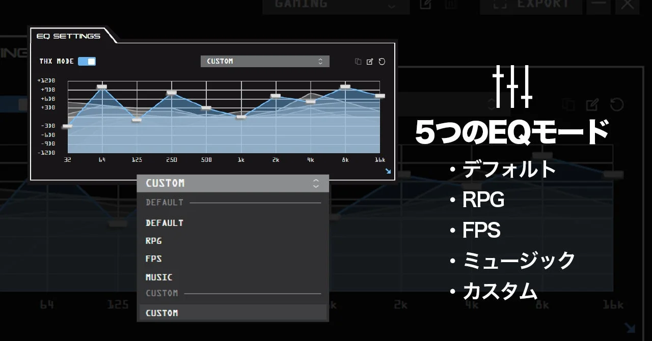 5つのEQモード