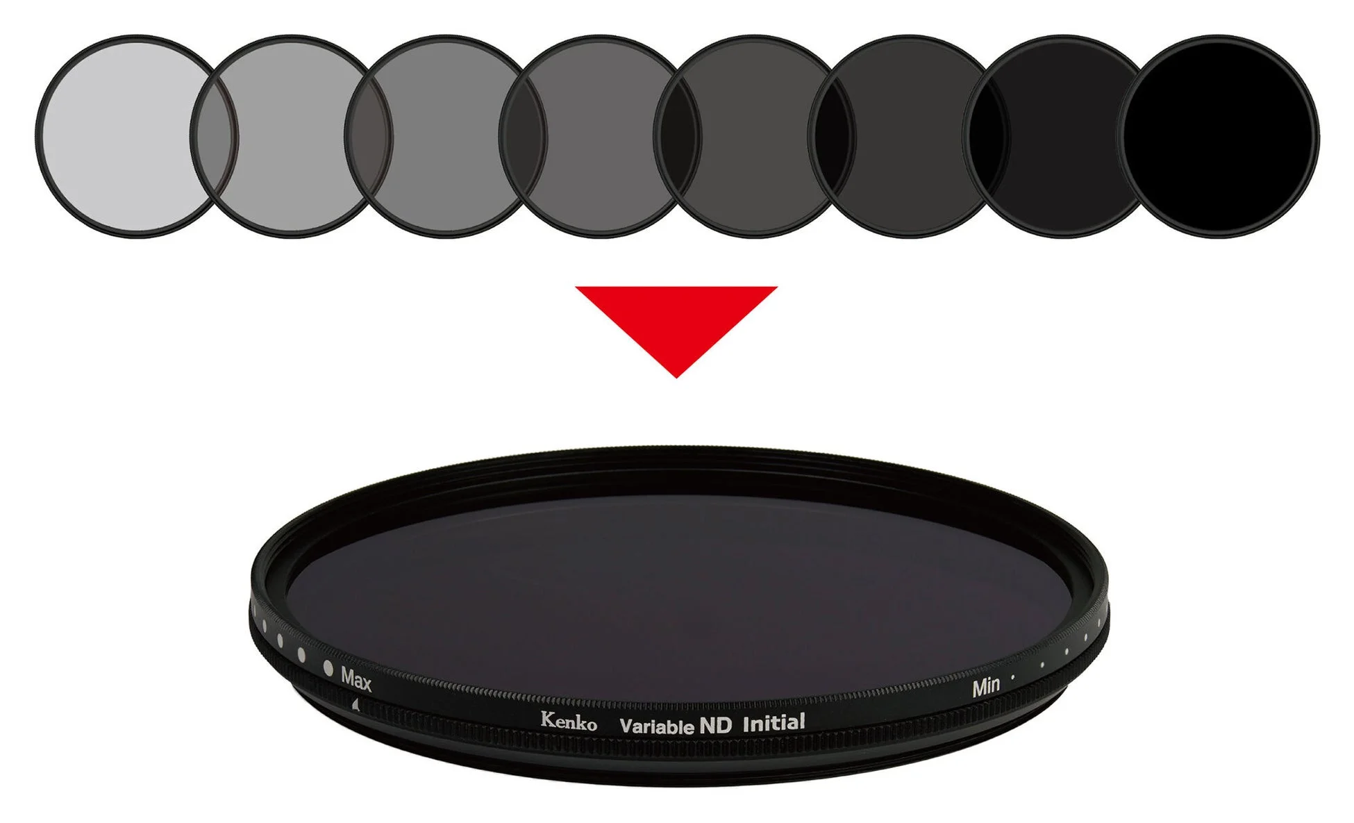 可変NDフィルターの効果を示したイラスト