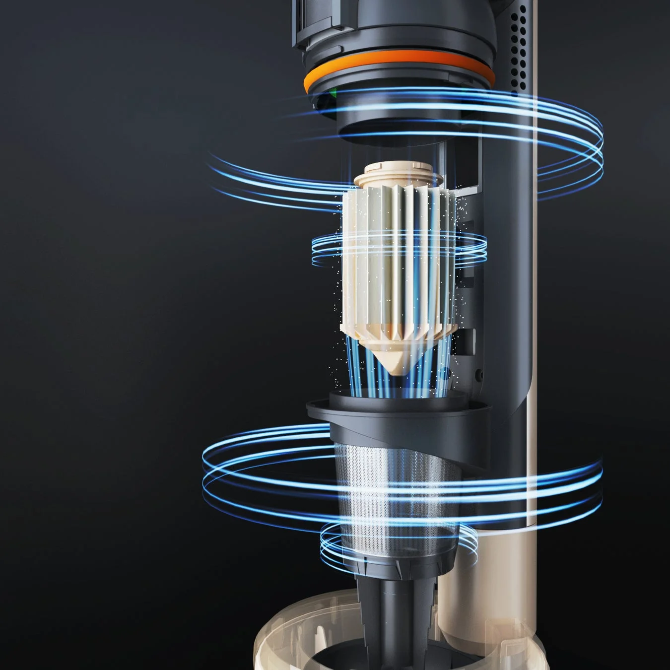 自動ゴミ排出の様子