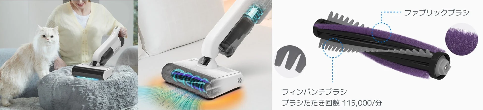 ブラシの種類とたたき回数