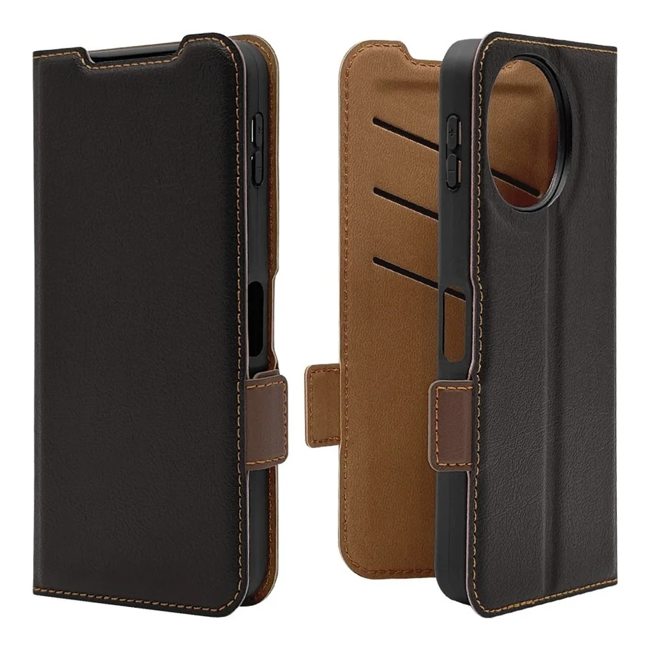 サイドマグネット手帳型ケース ブラック