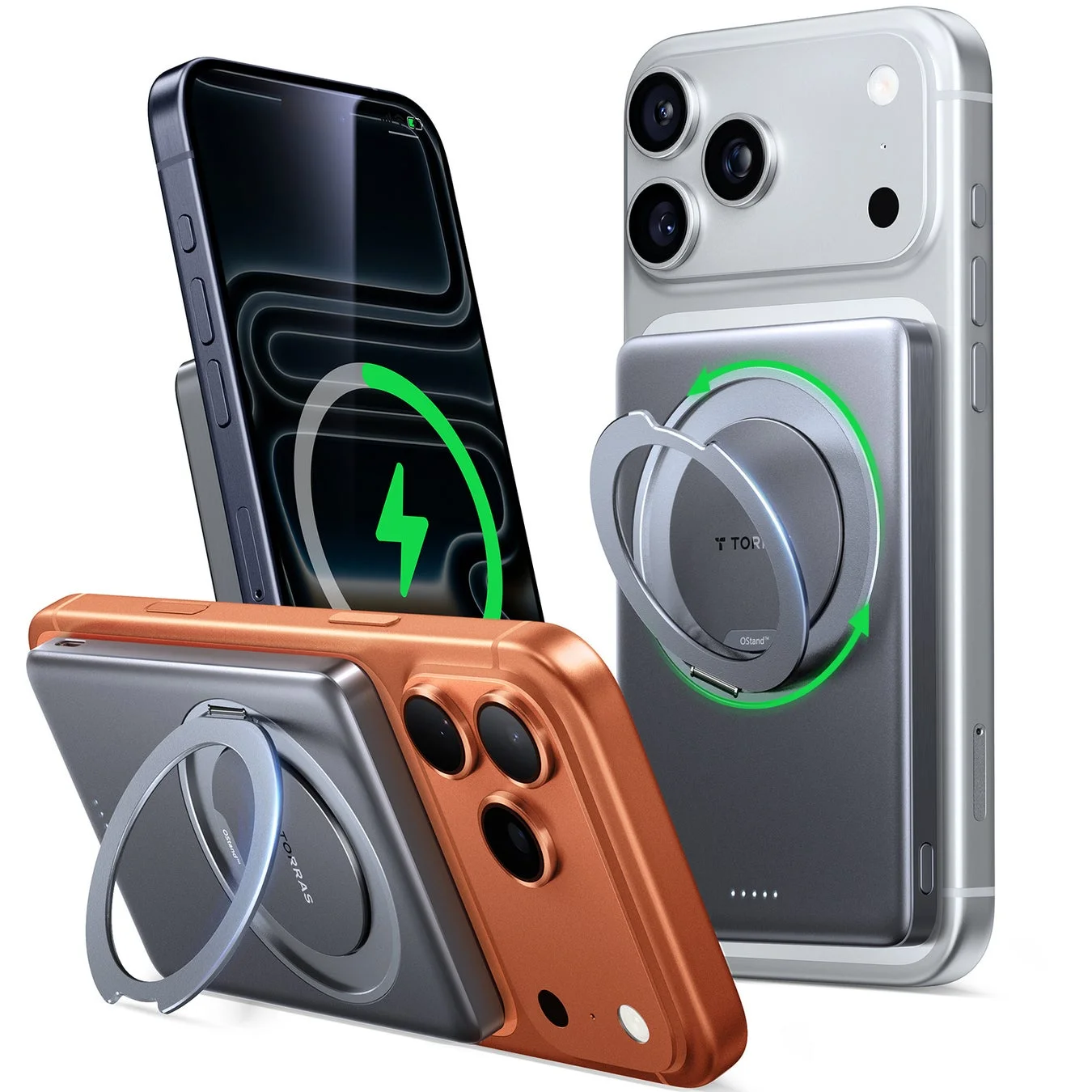 充電しながら立てかけられる!TORRASのスタンド一体型モバイルバッテリー「MiniMag Ostand」が登場