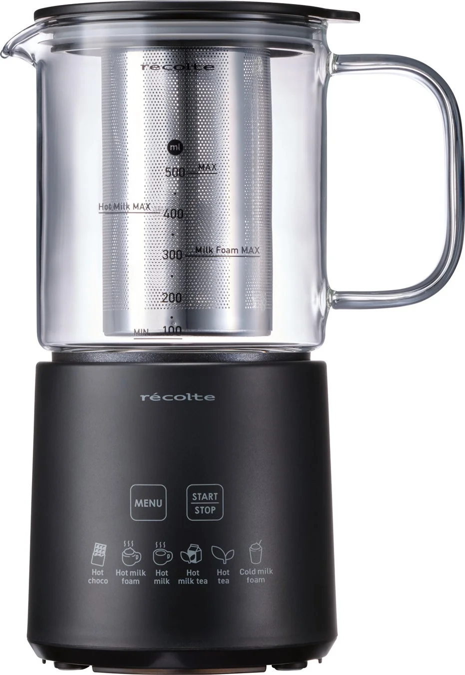 ナチュラルブラックの本体とメニュー表示