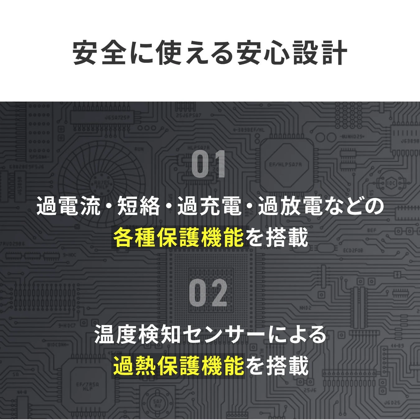 安心設計と保護機能の説明