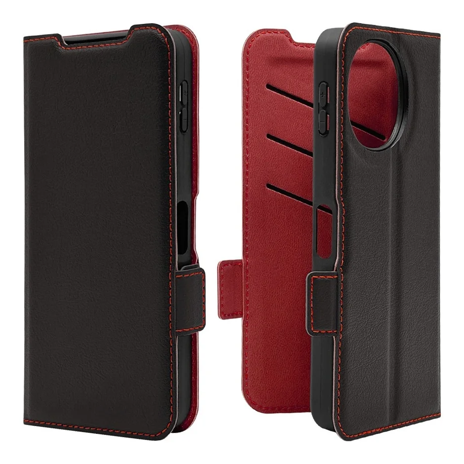 サイドマグネット手帳型ケース ブラウン