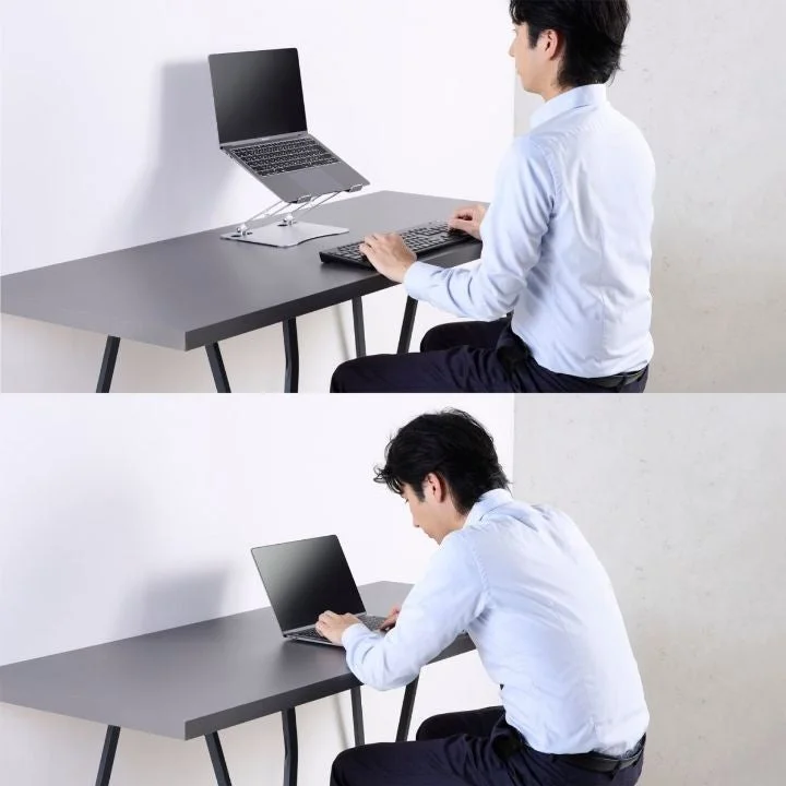 正しい姿勢と悪い姿勢の比較