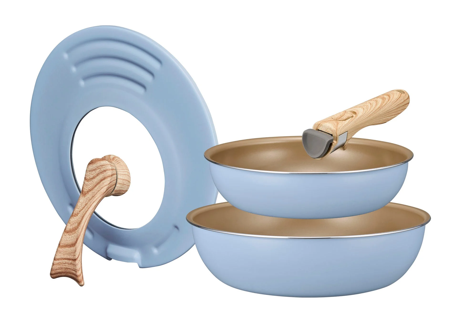 IH対応4点セット スモーキーブルー