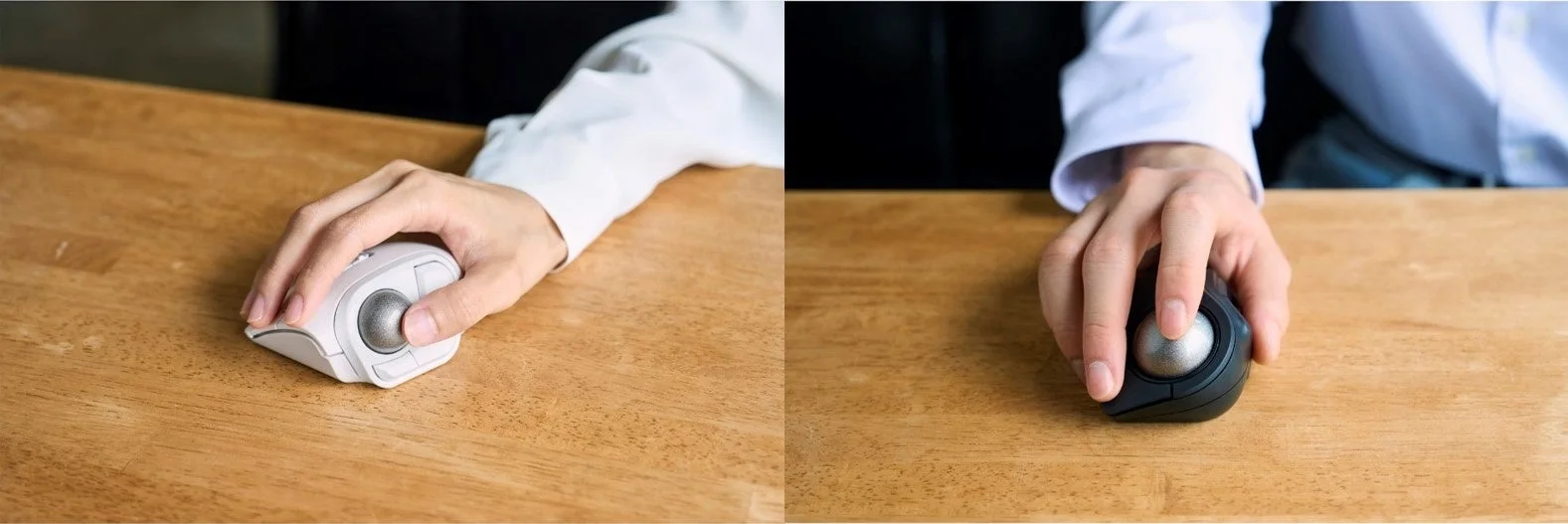 親指操作タイプと人差し指操作タイプのbitra