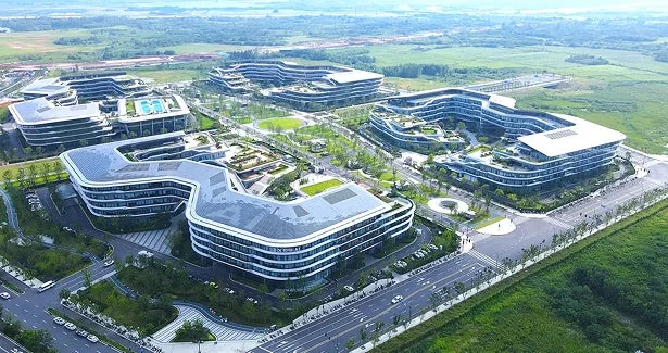 ビジネスパークの空撮画像