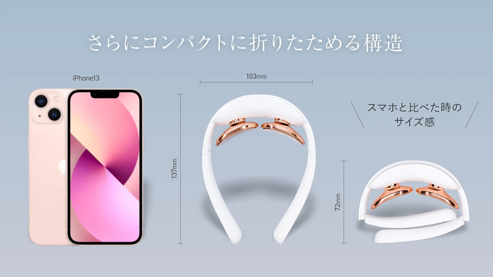 スマホと比べたRELXネックウォーマーのサイズ感