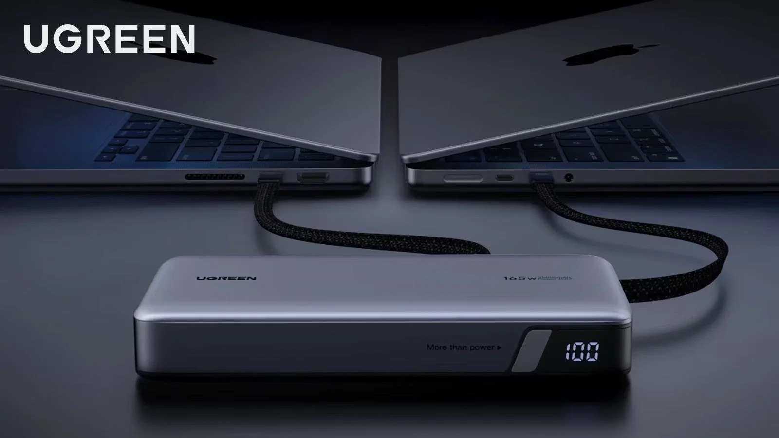 「UGREEN 25000mAhケーブル内蔵モバイルバッテリー」12月26日より取扱開始 – 4台同時充電・合計165W急速充電に対応