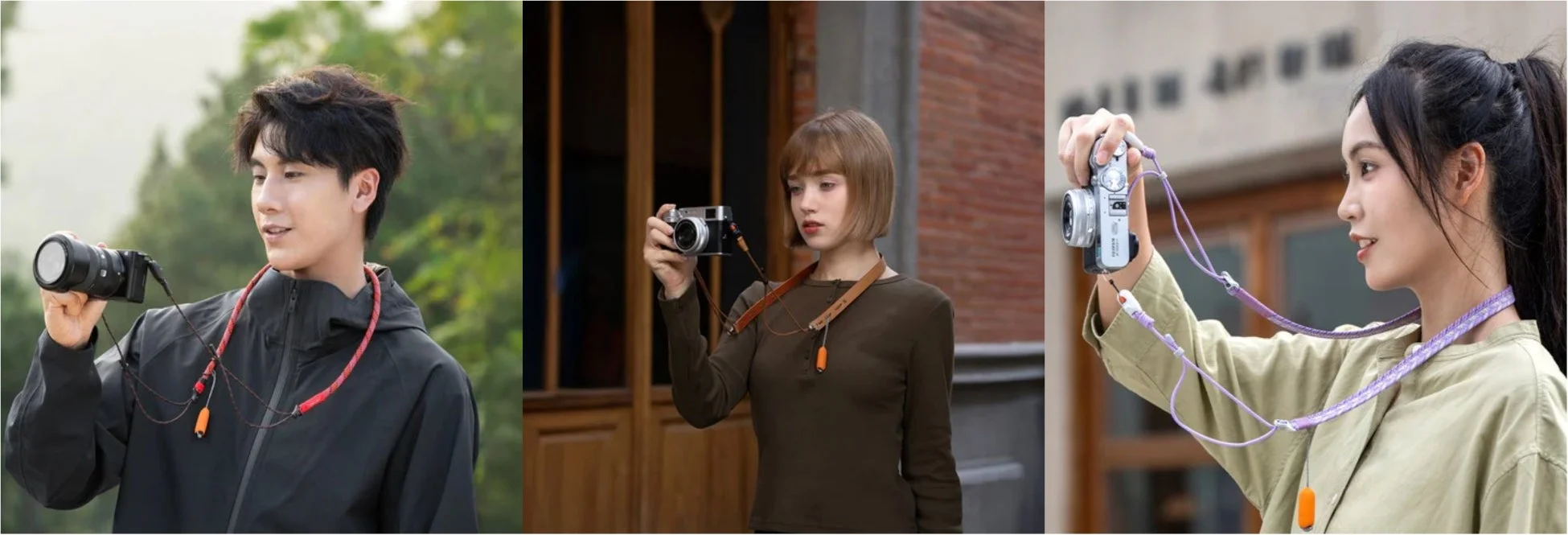 カメラストラップ スリム使用イメージ