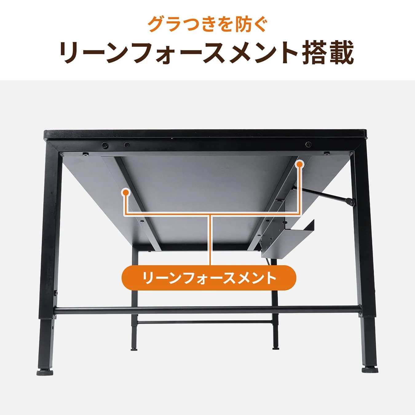 リーンフォースメントによる天板補強