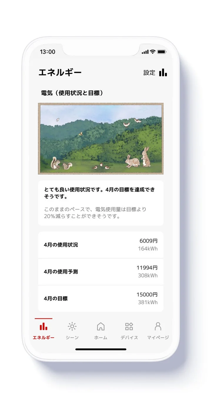 HOMETACT Energy Windowアプリ画面