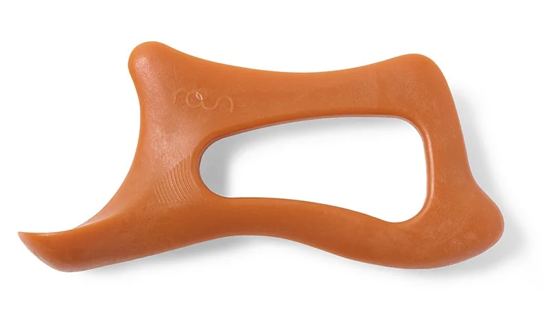 オレンジ色の曲線的なマッサージツール