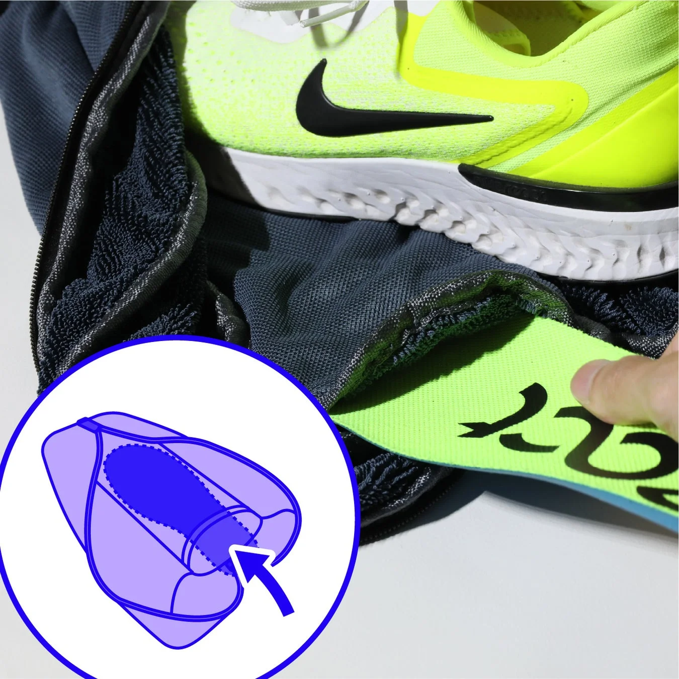 中敷きも分けて洗えるポケット付き