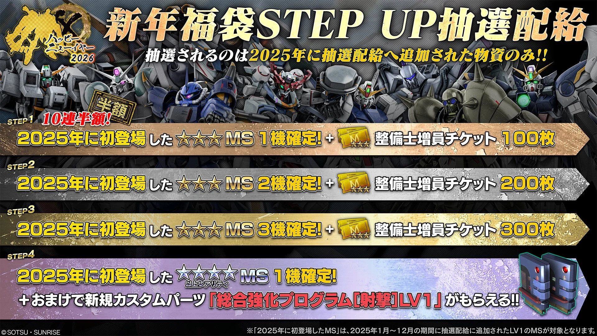 新年福袋STEP UP抽選配給