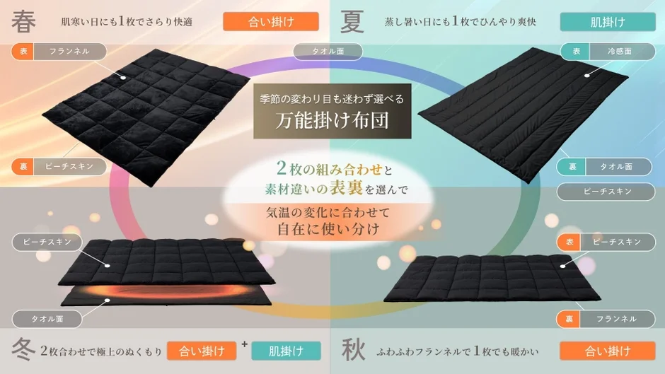 四季を通じて快適に使える万能掛け布団の紹介