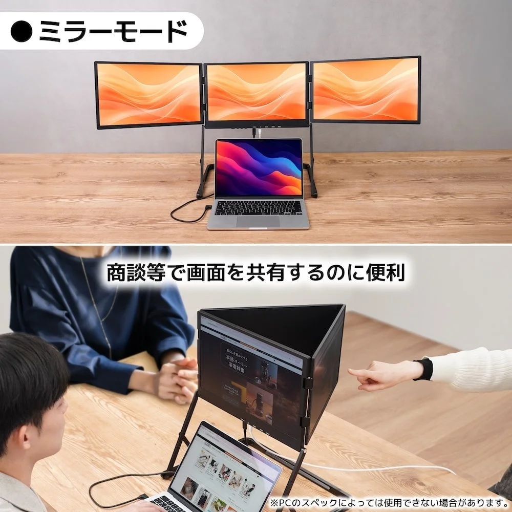 ミラーモードの利用例