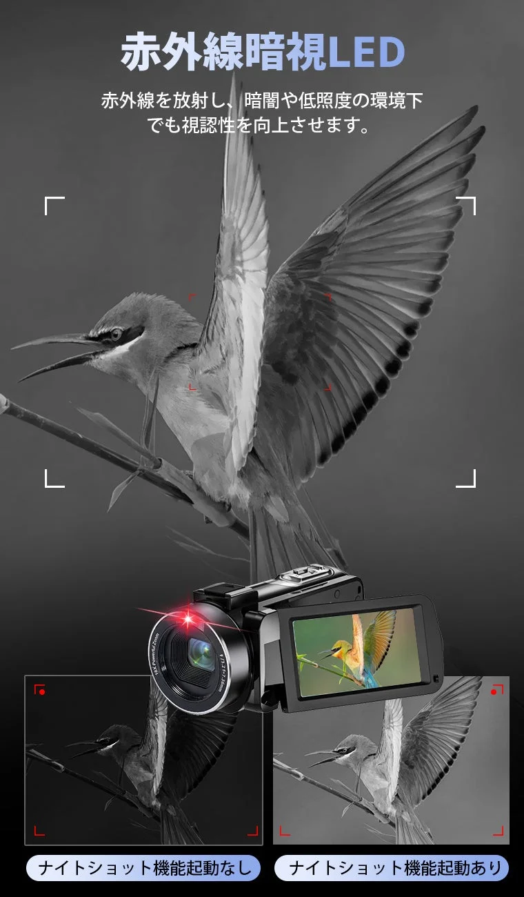 赤外線暗視LED機能の比較