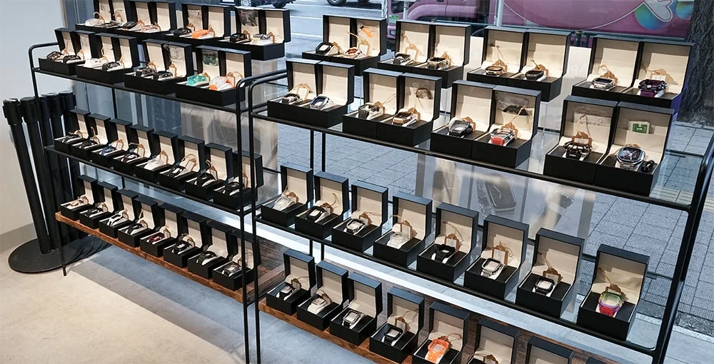 多数のApple Watchバンドが陳列された様子